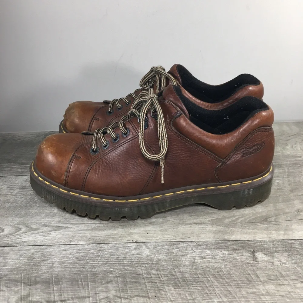 Dr Martens 8312 Chunky Grizzly Lace to Toe Peanut Leather Mens Shoes Doc Size 13